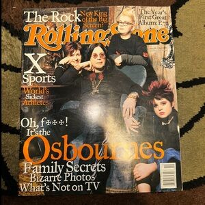 Rolling Stone Magazine Featuring The Osbournes